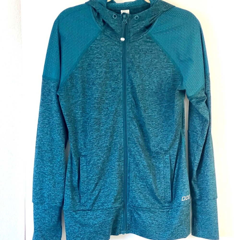 Lorna Jane Teal Blue Women's Large Sports Zip Up Hoodie Jacket